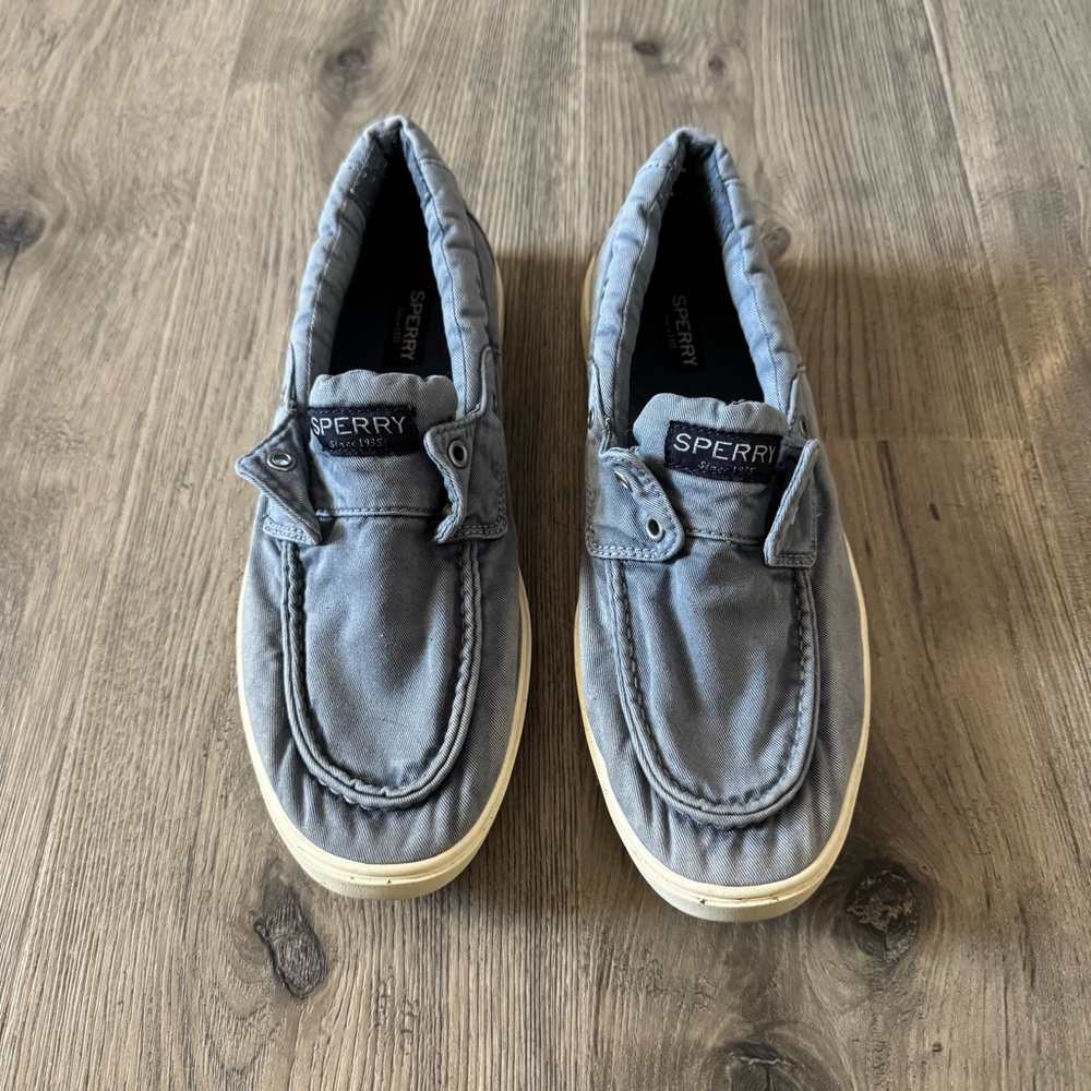 Sperry Men's Outer Banks 2-Eye Sneaker Size 10.5 BLUE TWILL Boat Shoes